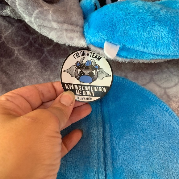 New 2 Costumes Dragon Onesies for Child and Adult Halloween Warm Matching Cozy - Picture 5 of 8